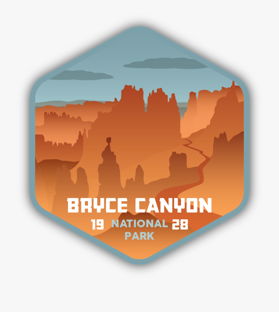 Bryce Canyon National Park Sticker, Transparent Clipart