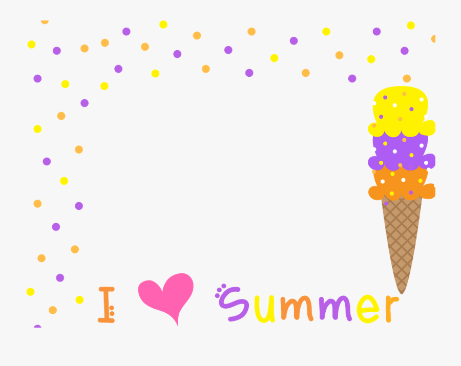 Transparent I Love Summer Manycam Borders For Online - Transparent Summer Page Borders, Transparent Clipart