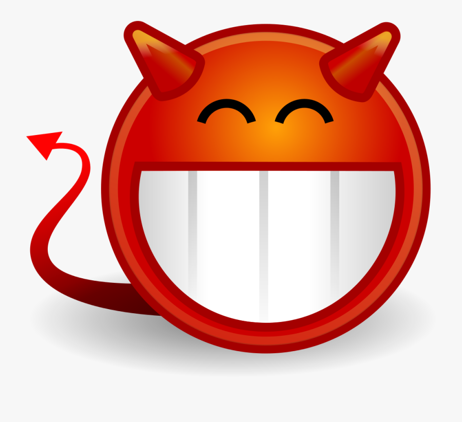 Devil Smiley, Transparent Clipart