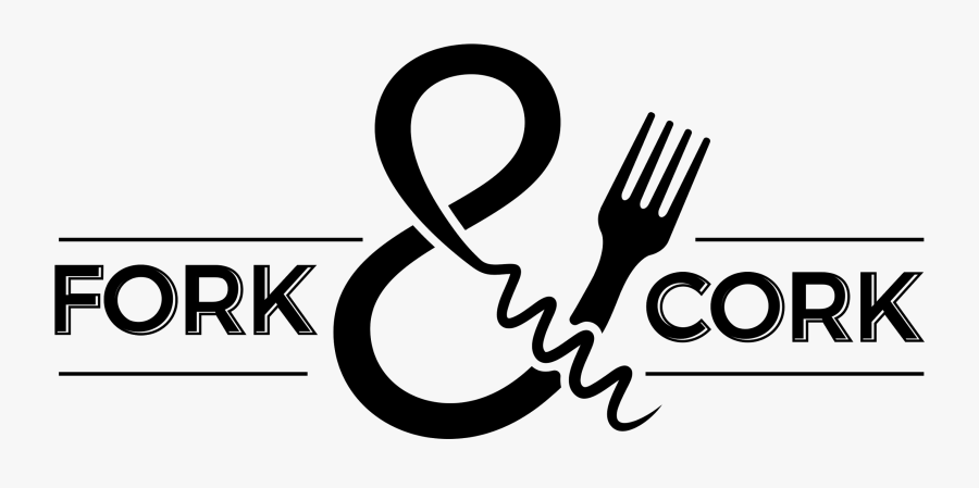 Fork And Cork Logo, Transparent Clipart