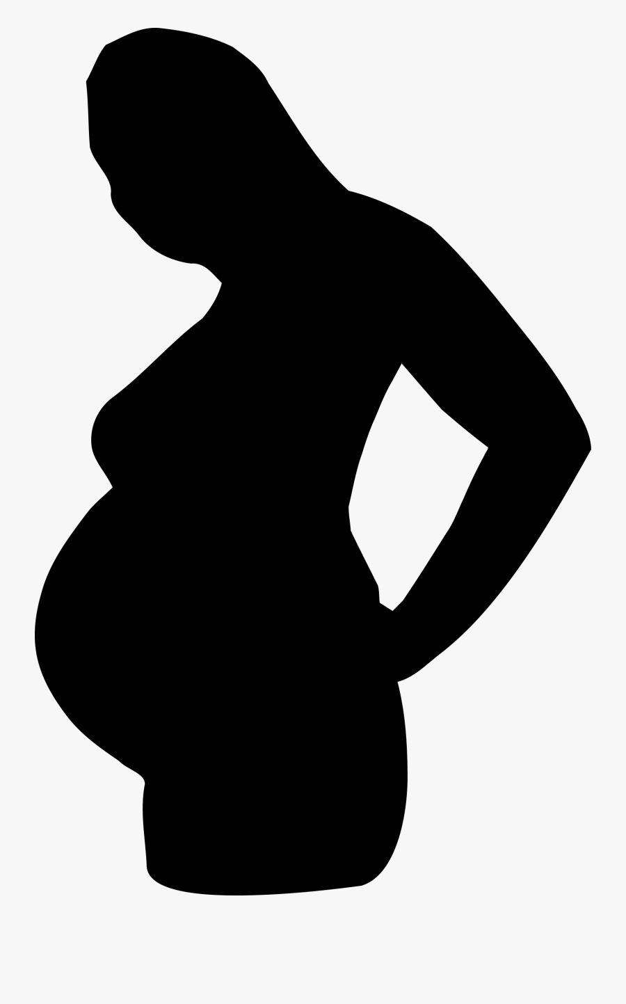 Pregnant Woman Clipart Transparent - Pregnant Woman Silhouette, Transparent Clipart