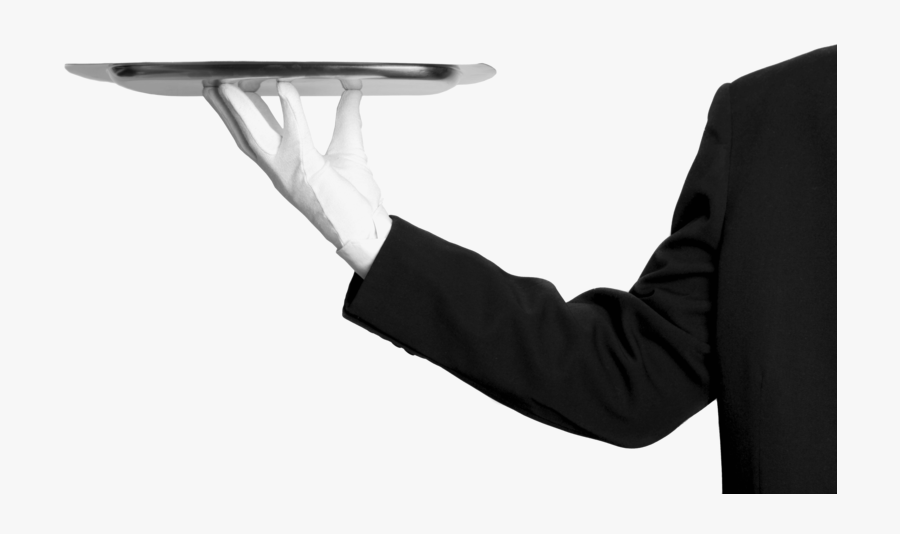 Waiter - Transparent White Glove Service, Transparent Clipart