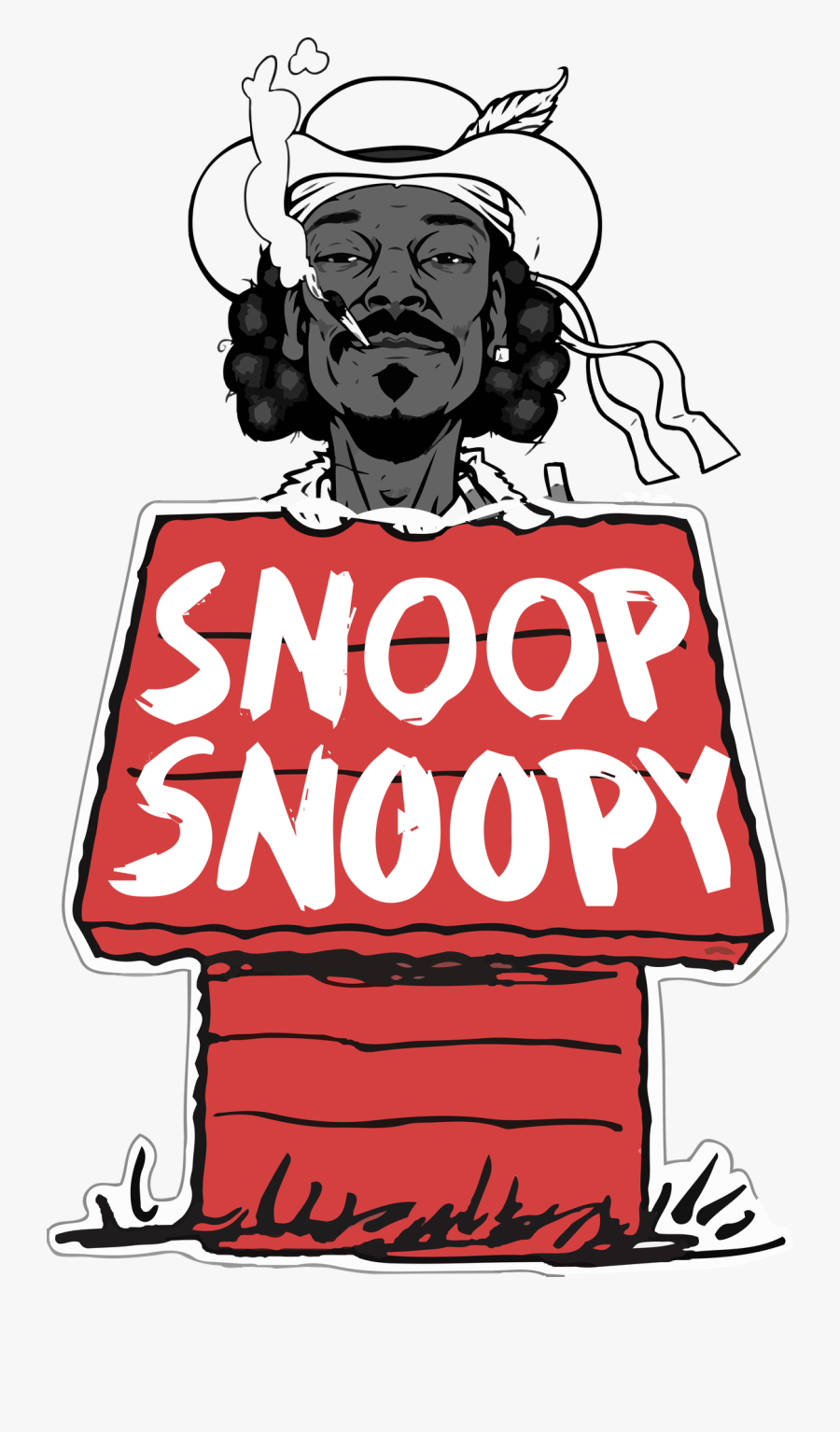 Transparent Snoopy Reading Clipart - Snoop Dogg Caricature Png, Transparent Clipart