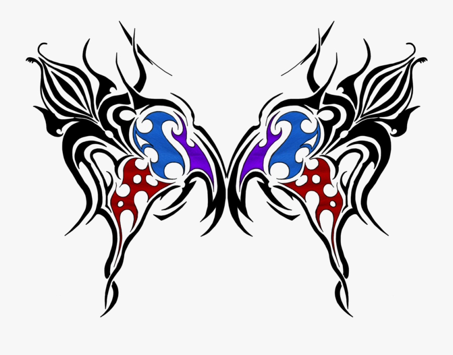 Butterfly Tribal By Nakwada-d - Butterfly, Transparent Clipart