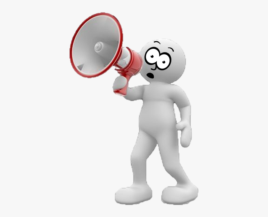 3d Man Using Megaphone, Transparent Clipart