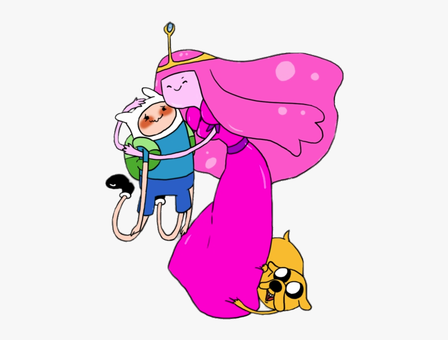 Adventure Time Princess Bubblegum Hugging Finn - Finn And Princess Bubblegum, Transparent Clipart