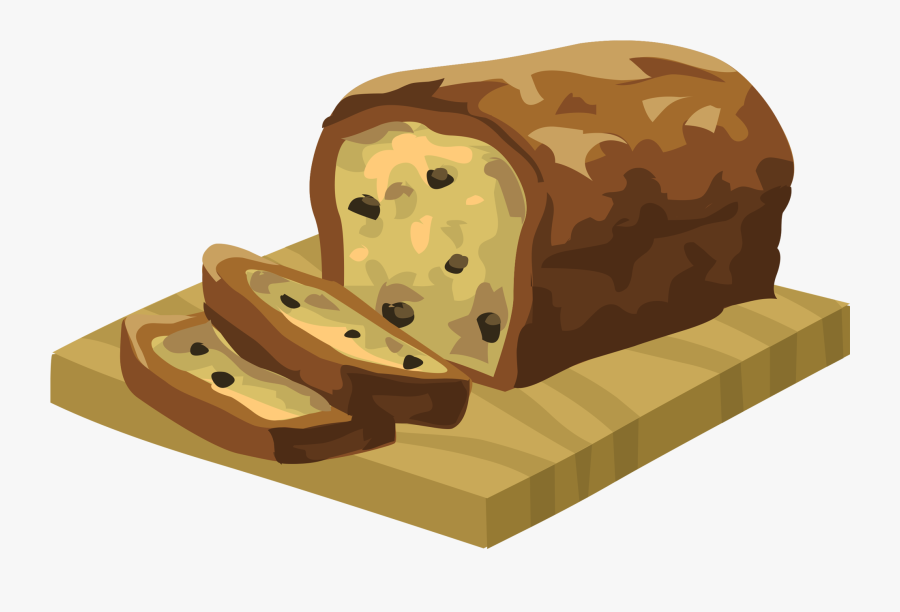 Raisin Bread Toast White Bread Food - Banana Bread Clip Art Png, Transparent Clipart