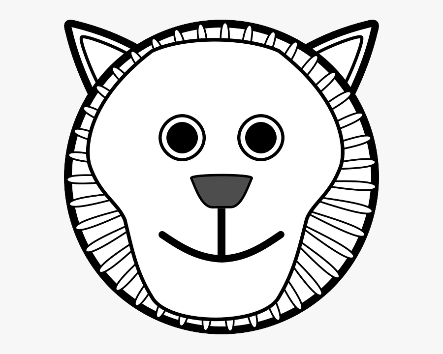 Cartoon Tiger Face Clipart Black And White, Transparent Clipart