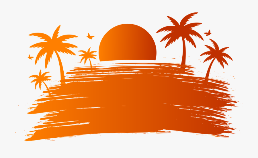 Summer Sunset Party - Logo Summer Outing Design, Transparent Clipart