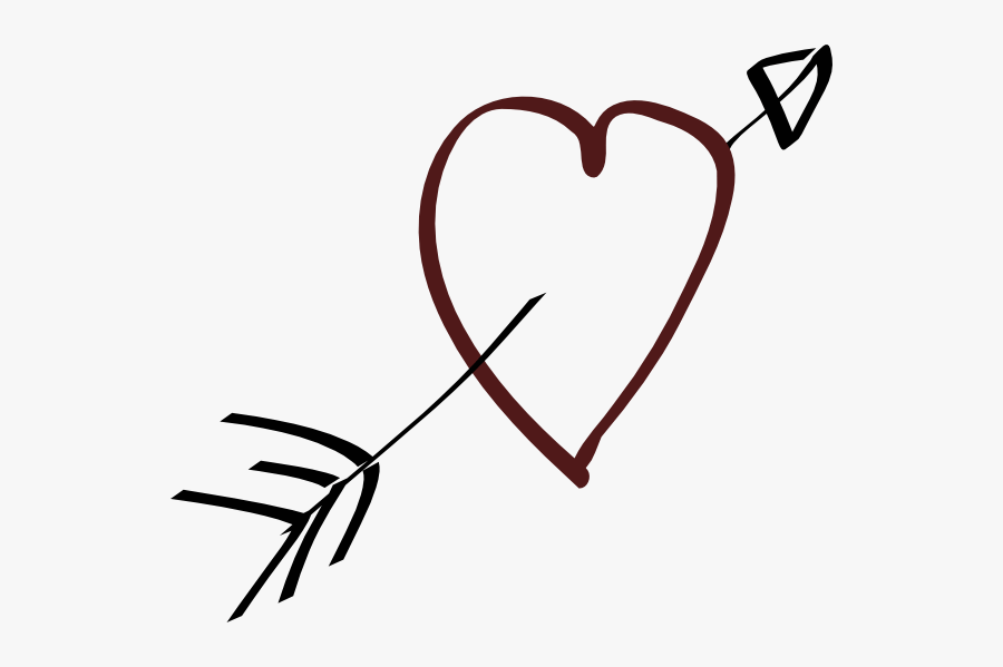 Heart Clip Art At Clker - Heart And Arrow Transparent, Transparent Clipart