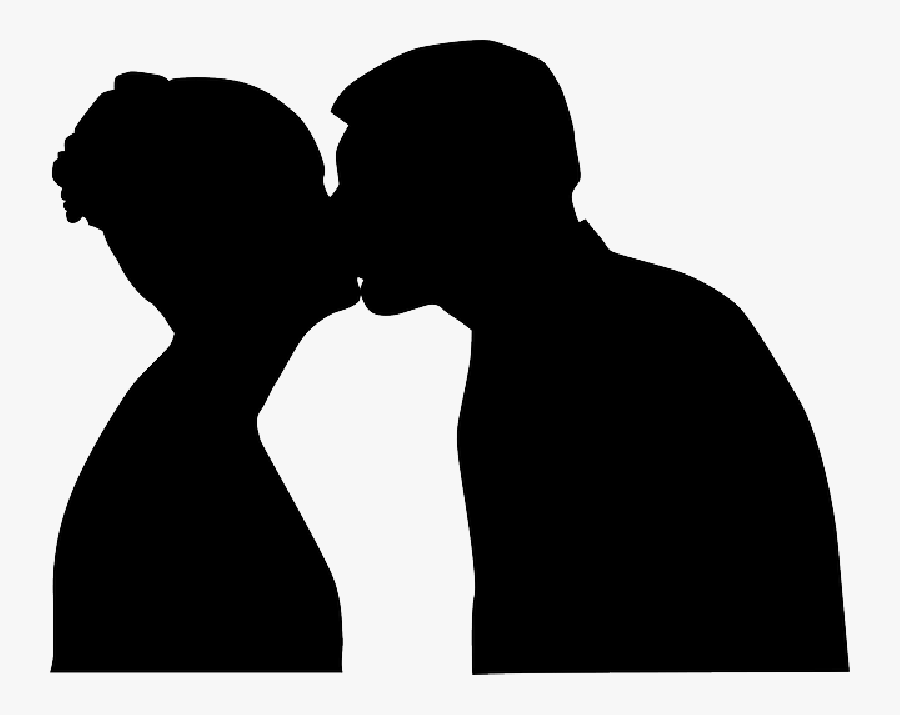 Download Kiss Vector Png - Kissing Couple Silhouette Png , Free ...