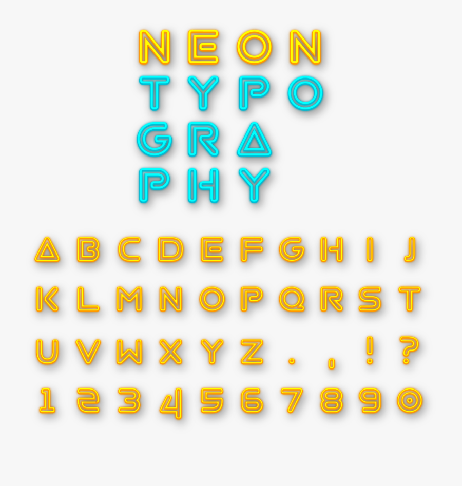 #letras #neon Letras Néon #alfabet #alfabeto #font - Neon Text Vector Transparent, Transparent Clipart