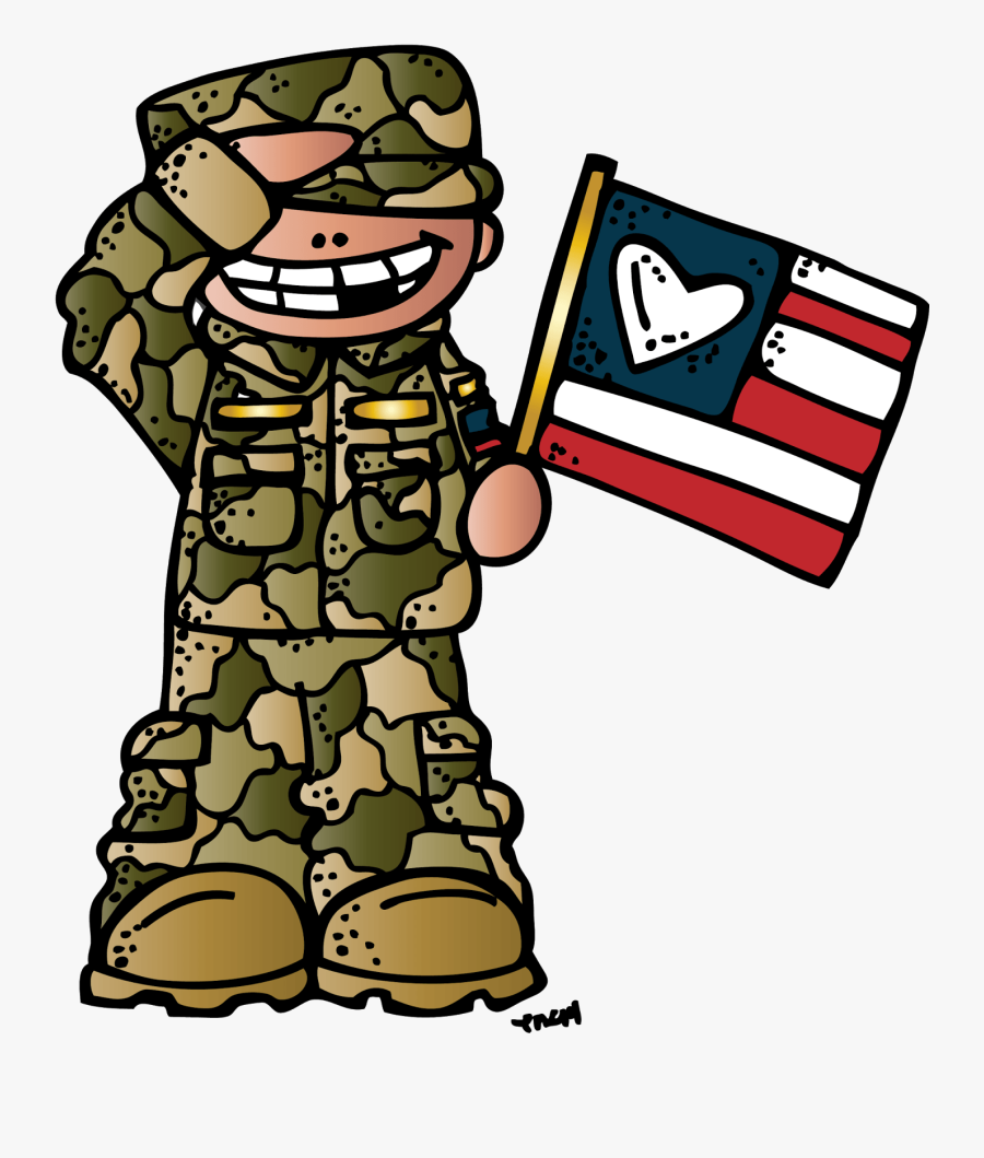 Military Clip Art - Melonheadz Veterans Day Clipart, Transparent Clipart