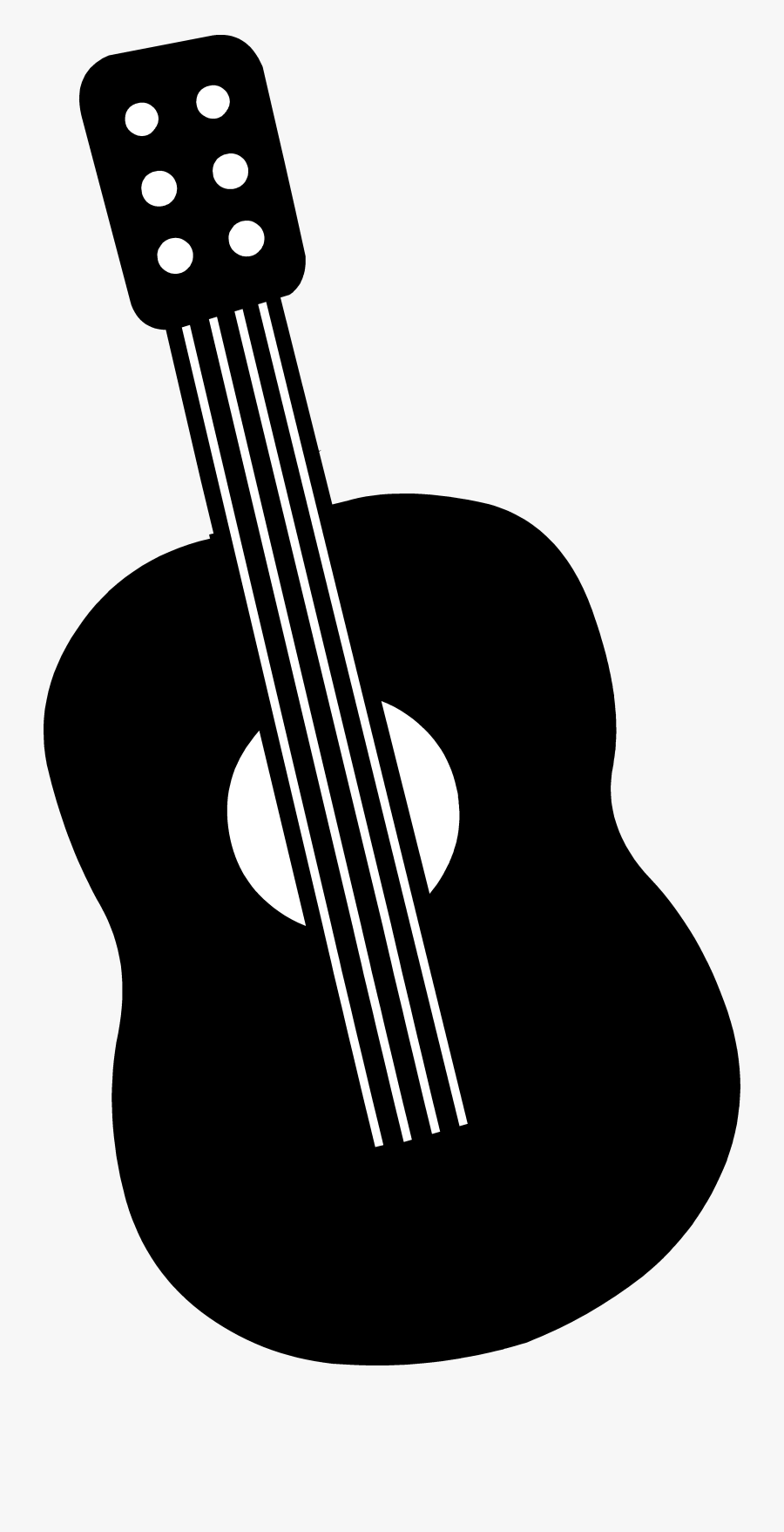 Black Guitar Clipart - Small Guitar Clip Art, Transparent Clipart