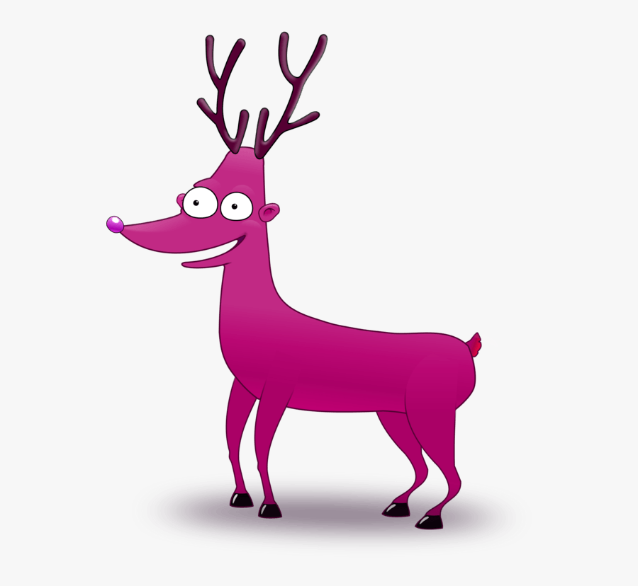 Reindeer With Big Eyes - Cartoon Reindeer Png, Transparent Clipart