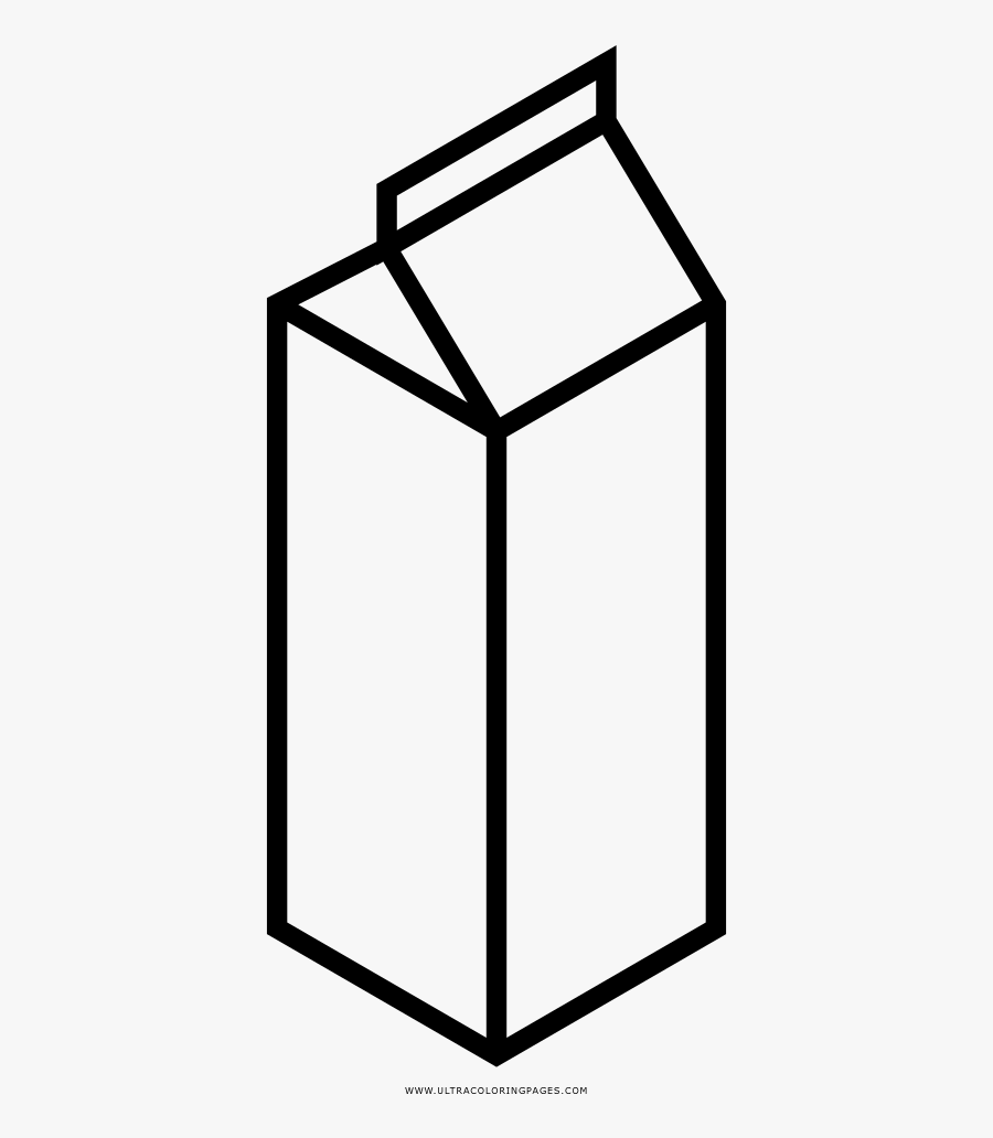 Milk Carton Coloring Page - Fridge Icon 3d, Transparent Clipart