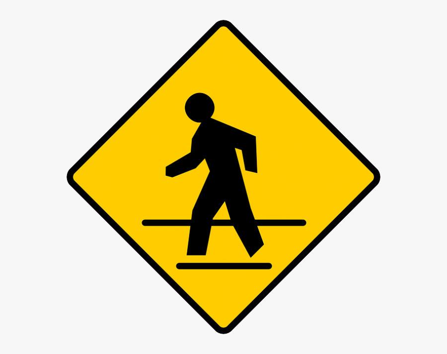 Nevada Declares Epidemic Of Pedestrian Deaths - Cross Walk Sign, Transparent Clipart