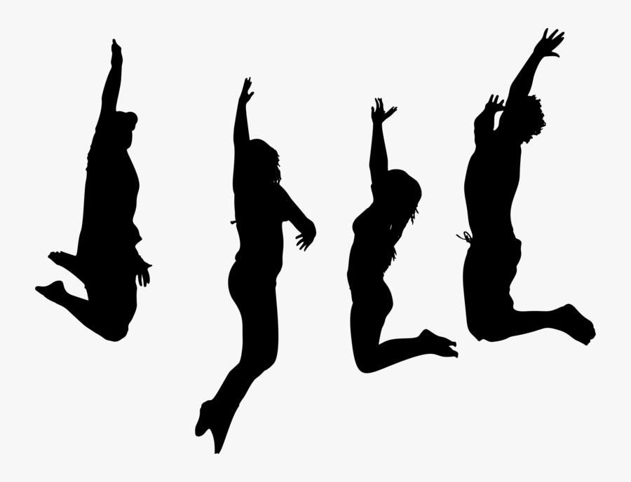 Another Four Jumping For Joy - Silhouette Jumping For Joy, Transparent Clipart