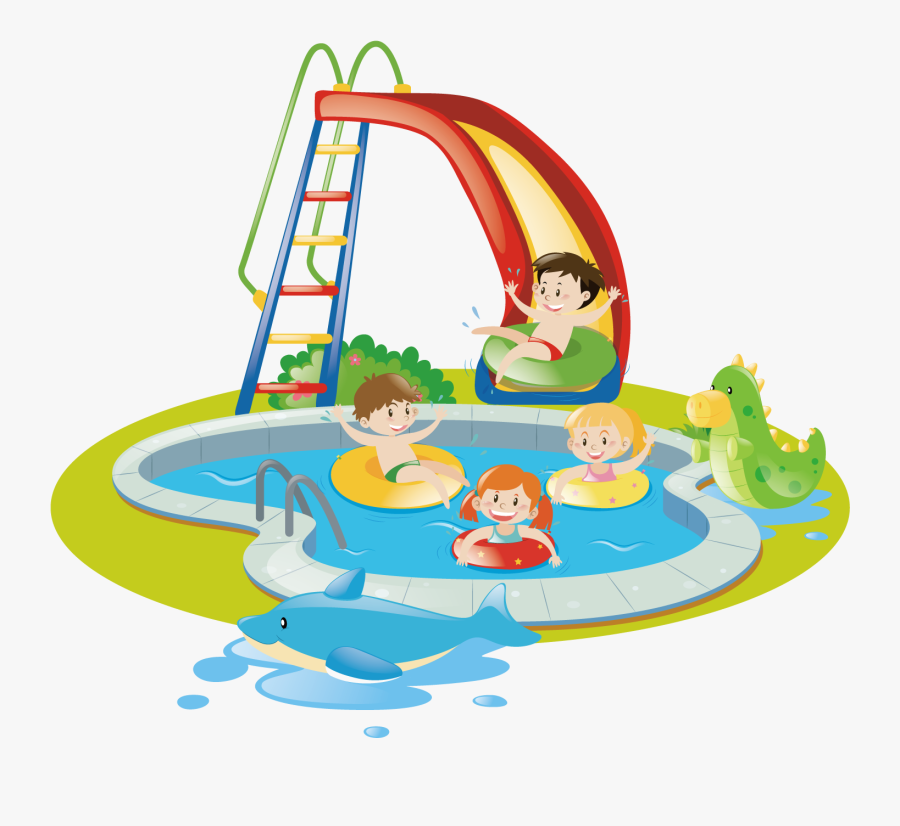 Child Euclidean Vector Playground Park Swimming Pool - Clipart Swimming ...