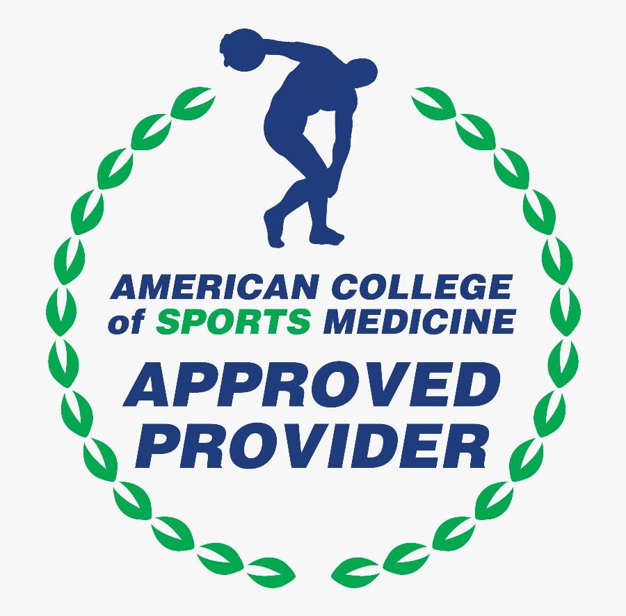 Therapy Clipart Sports Medicine - Acsm Approved Provider, Transparent Clipart
