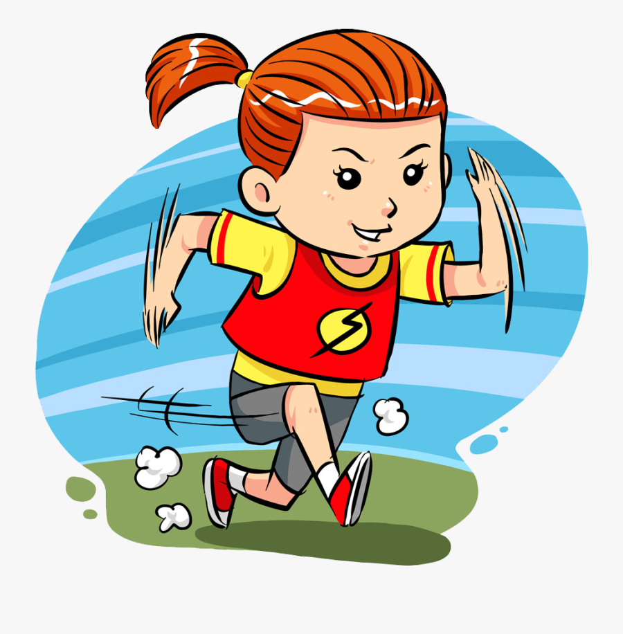 Movement Clipart Running Man - Girl Running Fast Clipart, Transparent Clipart