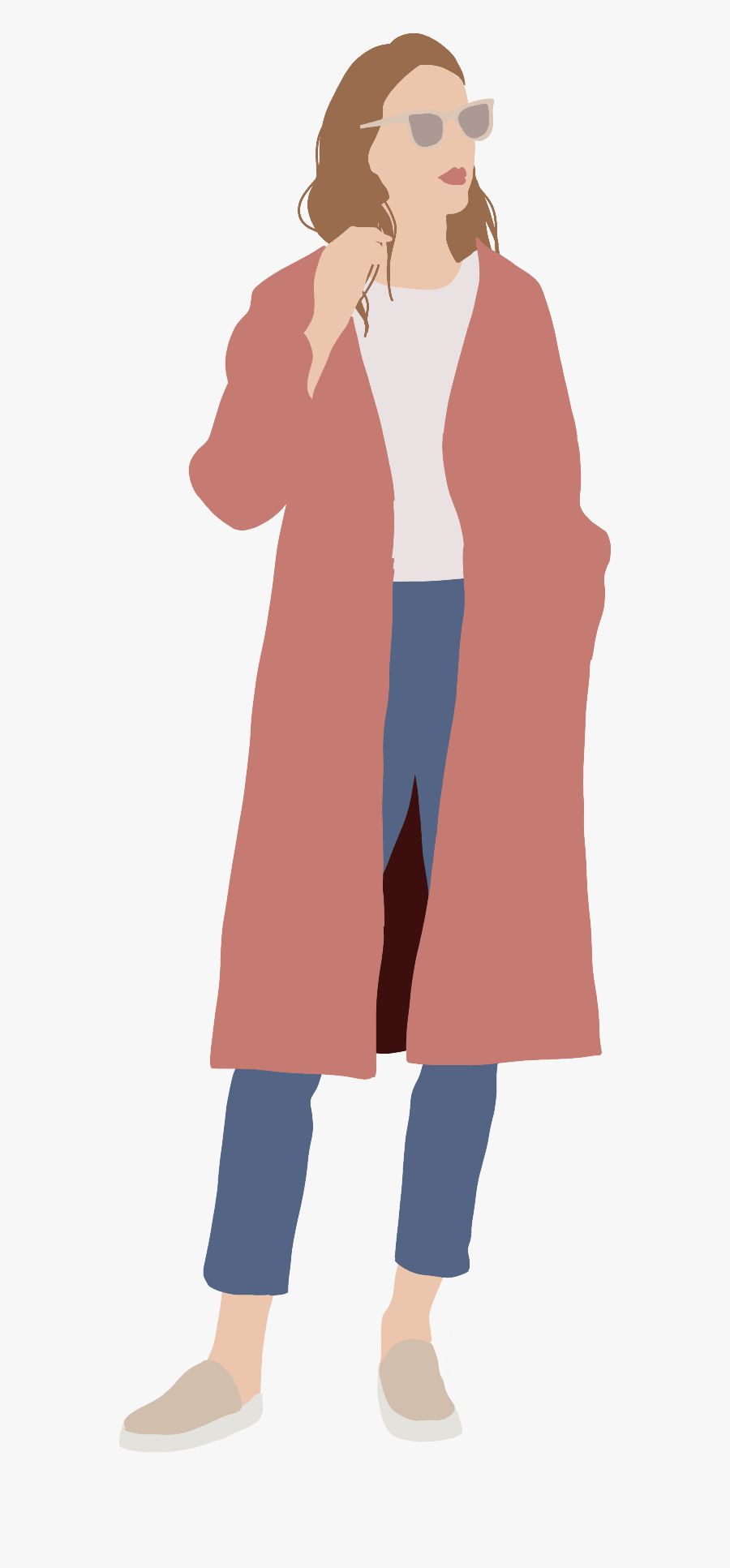 People Flat Illustration Png, Transparent Clipart