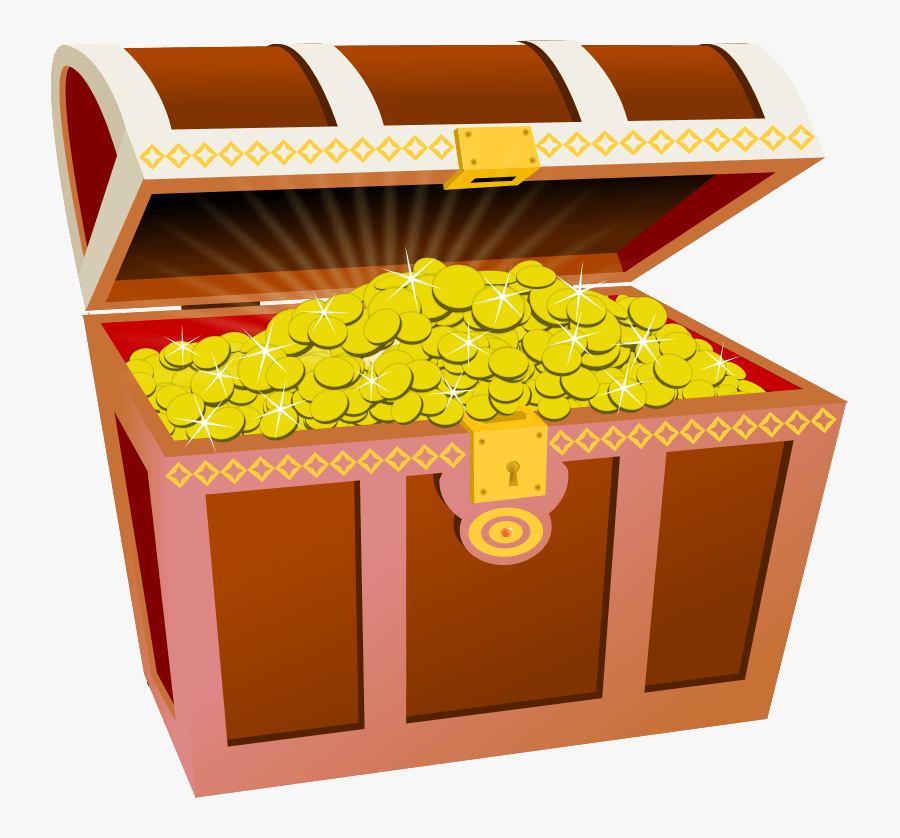 Buried Treasure Clip Art - Transparent Background Treasure Chest Clipart, Transparent Clipart