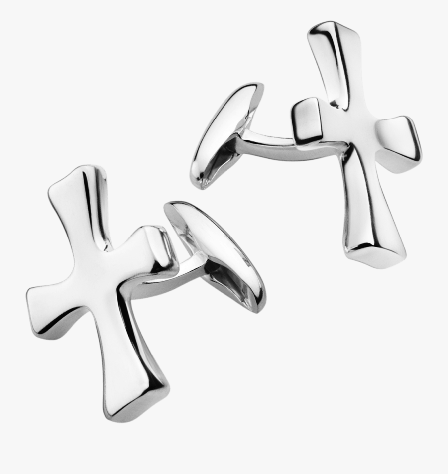 Cross Cufflinks Sterling Silver Clipart - Georg Jensen Cross Cufflinks, Transparent Clipart