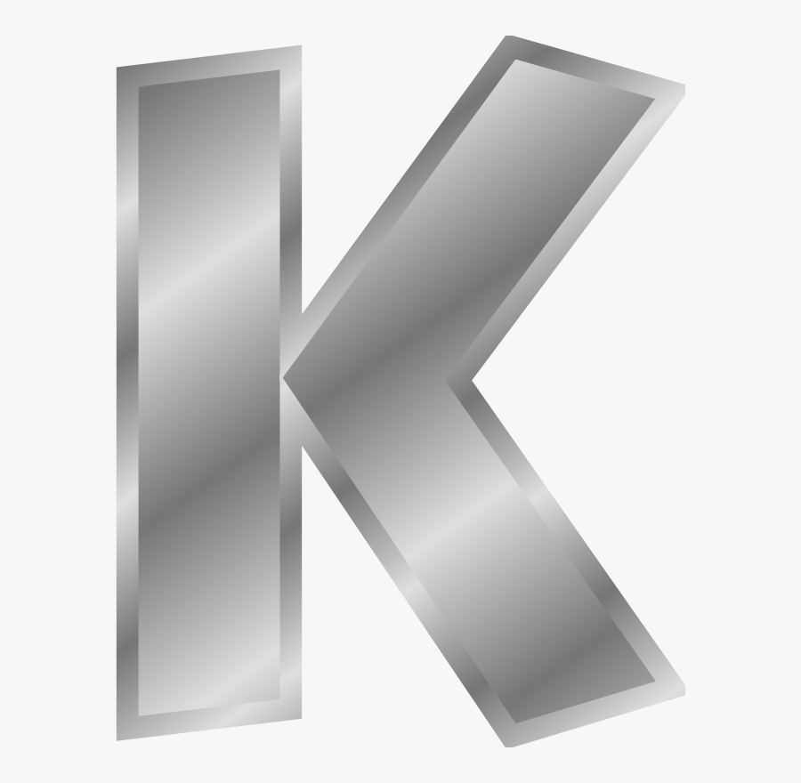 Effect Letters Alphabet Silver - Letter K In Gold , Free Transparent