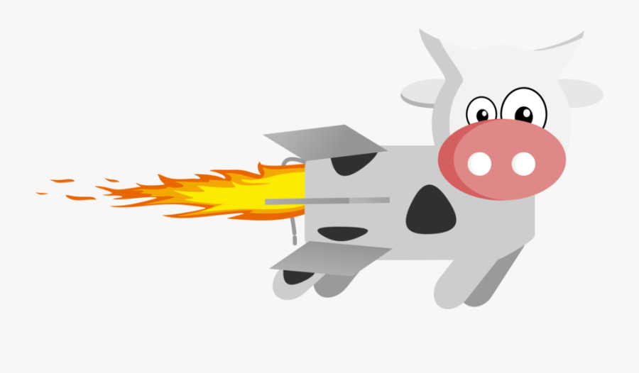 Milking The List - Rocket Cow, Transparent Clipart