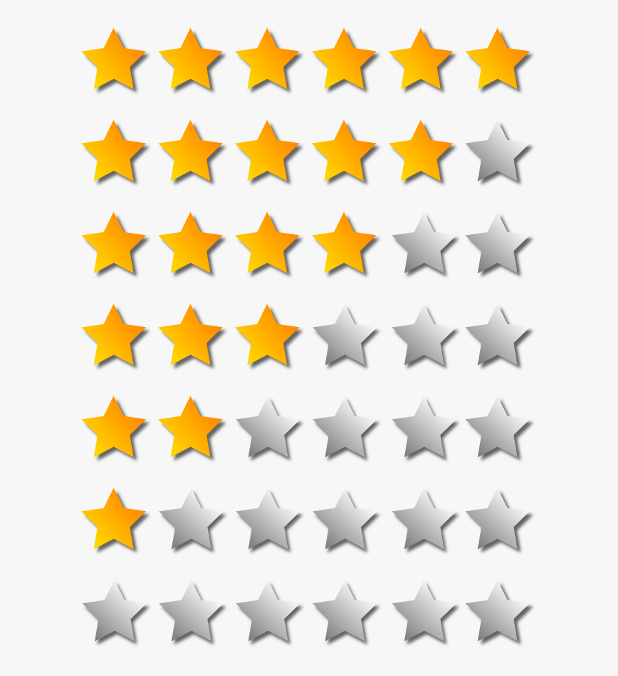 6 Star Rating - Star Rating 3.5 Star, Transparent Clipart