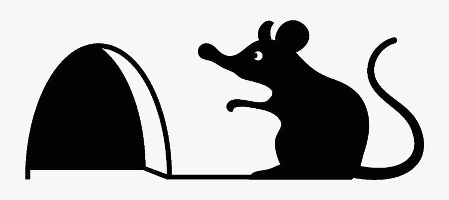 Mouse - Cartoon Mouse In Hole, Transparent Clipart