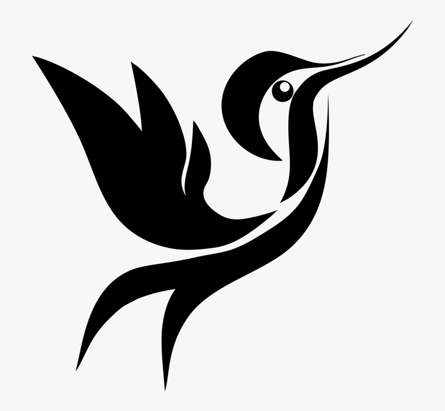 Art,monochrome Photography,beak - Hummingbird Art Black And White, Transparent Clipart