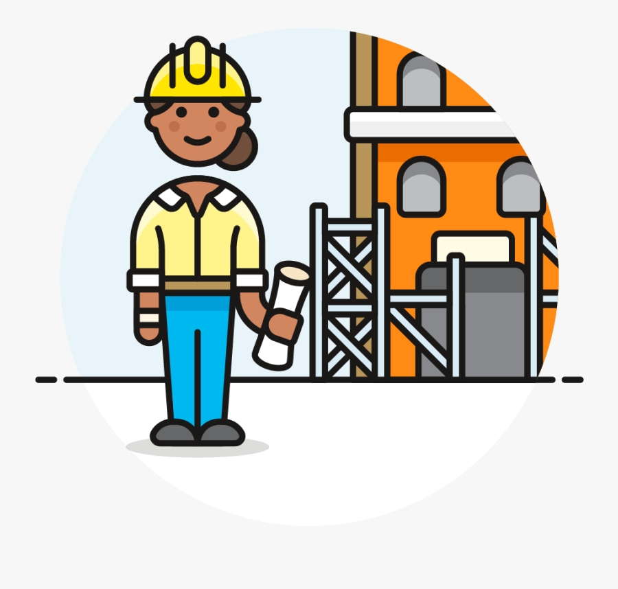 49 Constructing Site Foreman Female African American - Construction Female Worker Icons, Transparent Clipart