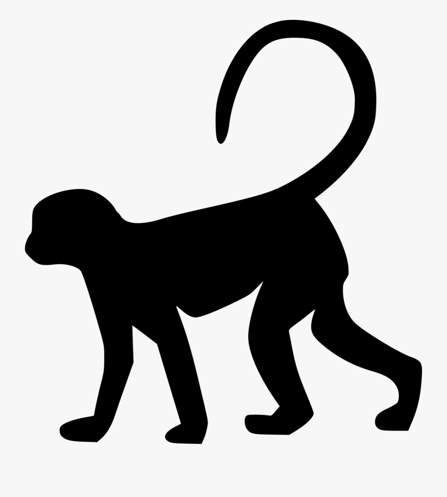 Monkey Black Vector Png, Transparent Clipart