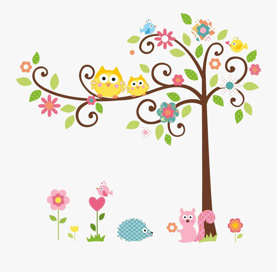Buho Dibujo Png - Owls In Trees Clipart, Transparent Clipart