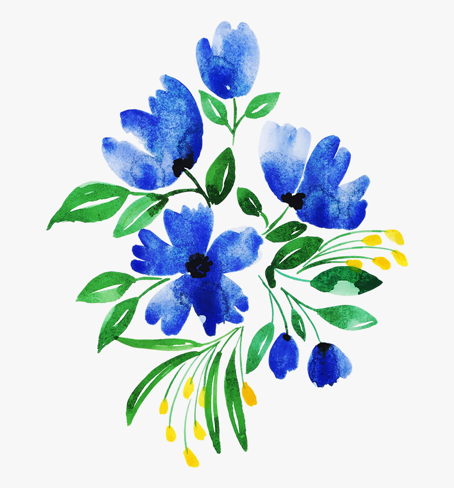 Blue Flower Bunch Free Clipart , Free Transparent Clipart - ClipartKey