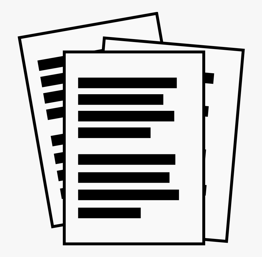 Office Notes Line Drawing - Document Clipart, Transparent Clipart