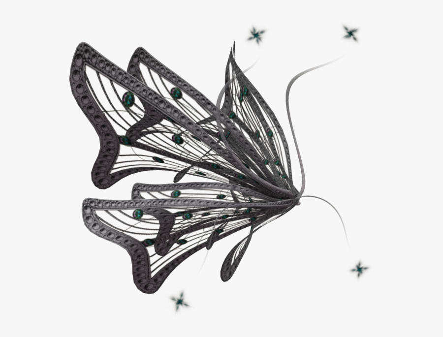 Black Fairy Wings Png, Transparent Clipart