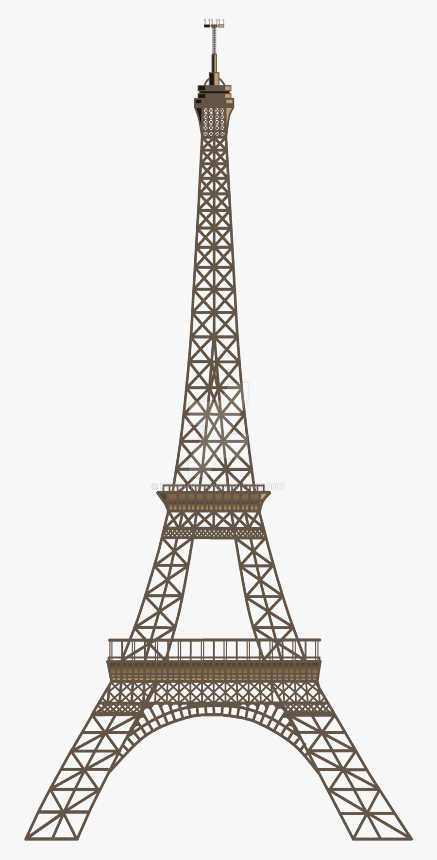 Two Dimensional Eiffel Tower - Paris Eiffel Tower Clipart, Transparent Clipart