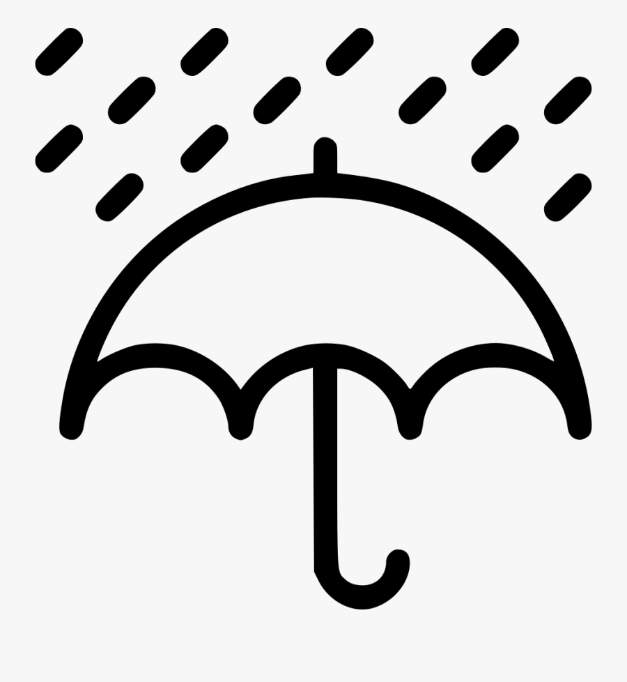 Rain Rainfall Umbrella Weather Comments - Rain Umbrella Png Icon, Transparent Clipart