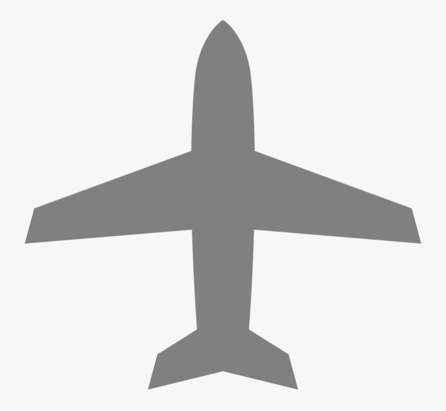 Angle,air Travel,symbol - Simple Airplane No Background, Transparent Clipart