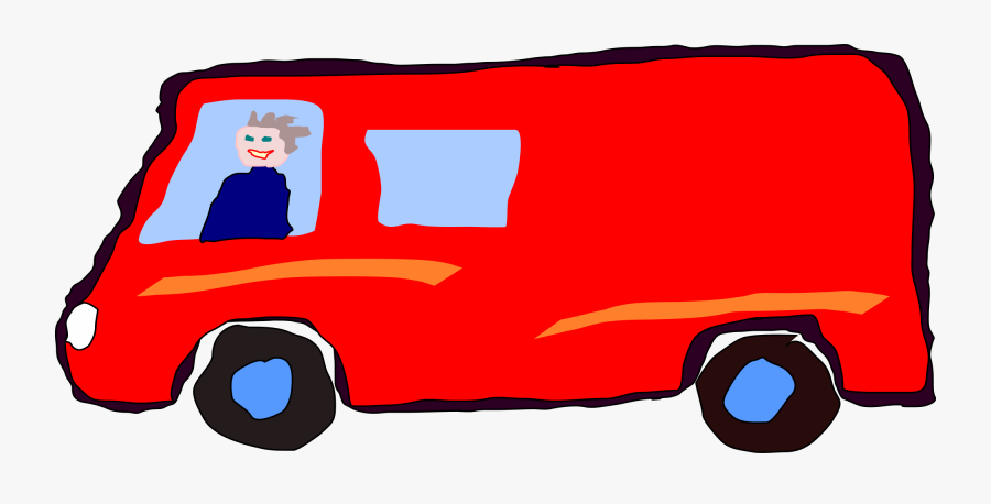 File - Redvanman - Svg - Man In A Red Van Clipart , - Man In A Red Van, Transparent Clipart