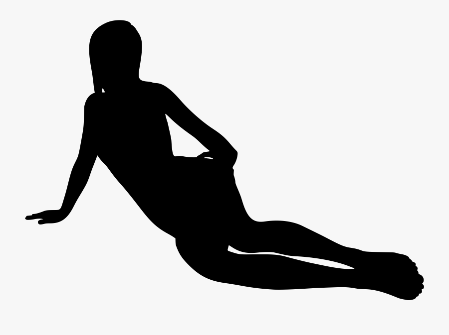 Person Lying Down Silhouette Png, Transparent Clipart