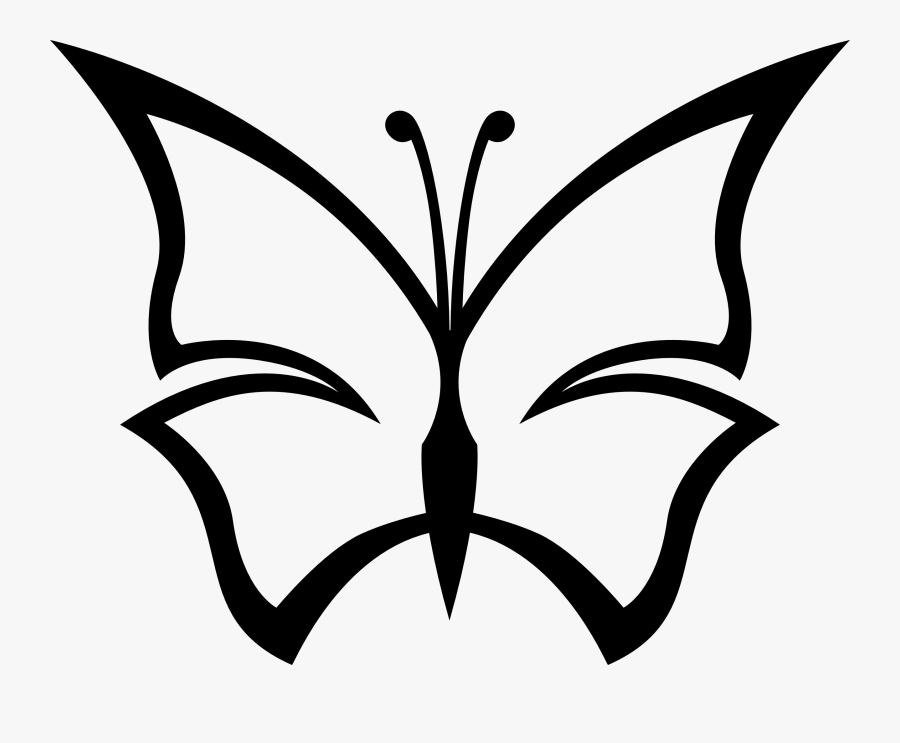 Symmetry,monochrome Photography,pollinator - Black And White Butterfly Clipart, Transparent Clipart