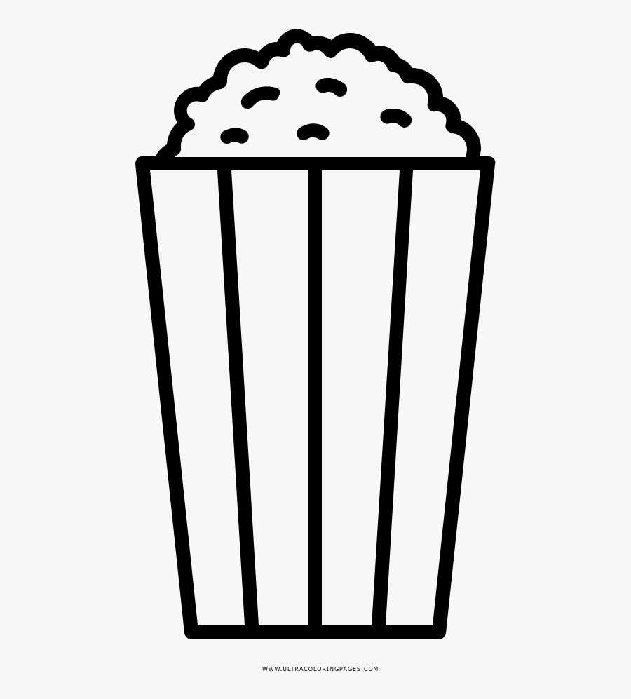 Printable Popcorn Box Coloring Page