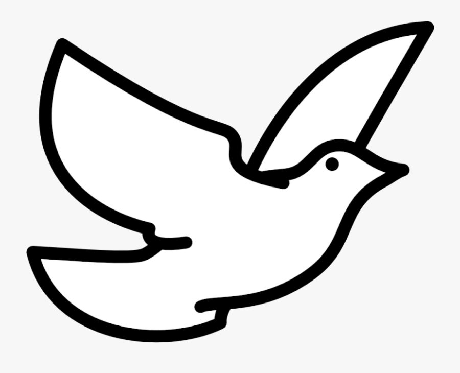 Onlinelabels Clip Art Dove Flying - Flying Bird Easy Drawing, Transparent Clipart