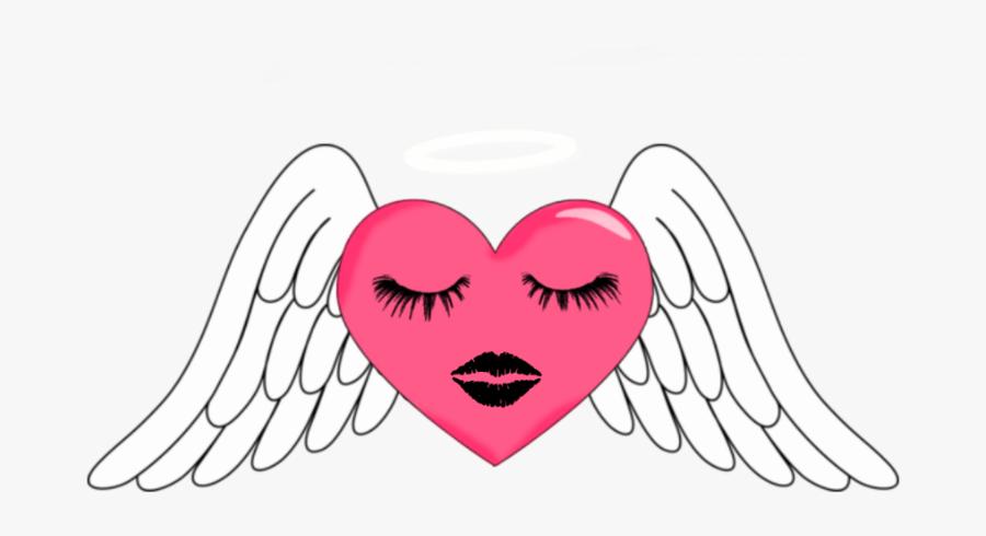 Download Heart With Wings And Halo - Small Angel Wings Png , Free ...