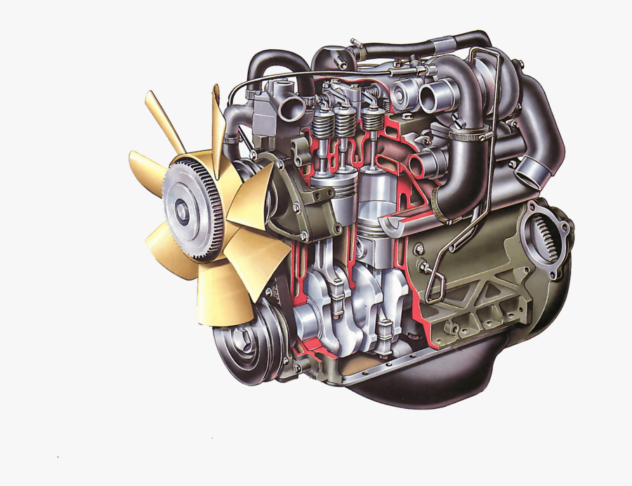 Engine-motors - Internal Combustion Engine Of Tractor, Transparent Clipart