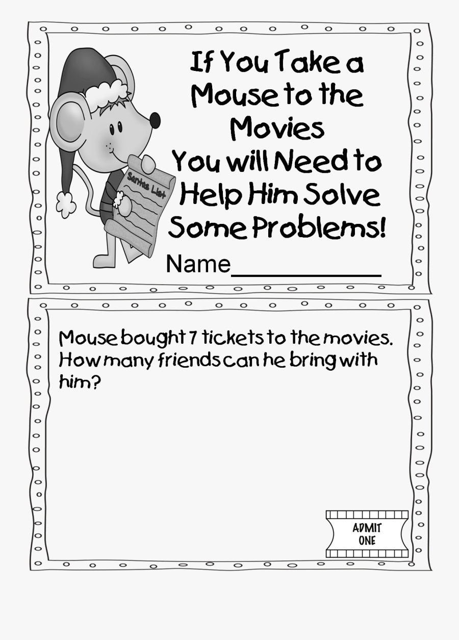 If You Take A Mouse To The Movies Coloring Page - If You Take A Mouse To The Movies Worksheet, Transparent Clipart